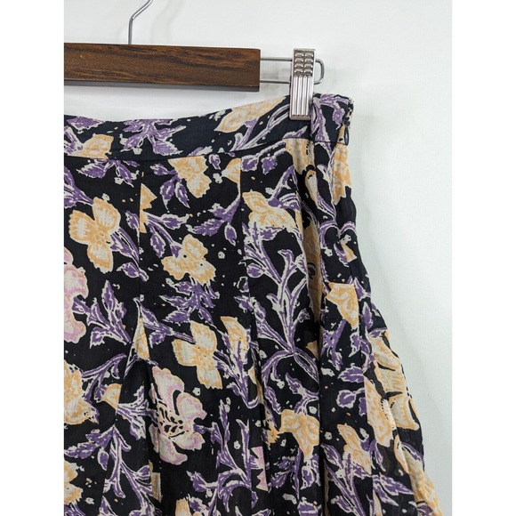 Free People Womens 8 End of the Island Godet Purple Floral High Waist Mini Skirt - Picture 5 of 12